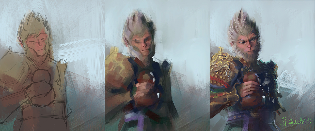 暗神话悟空——手绘过程