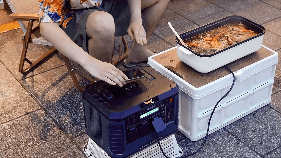 烤鱼充电两不误