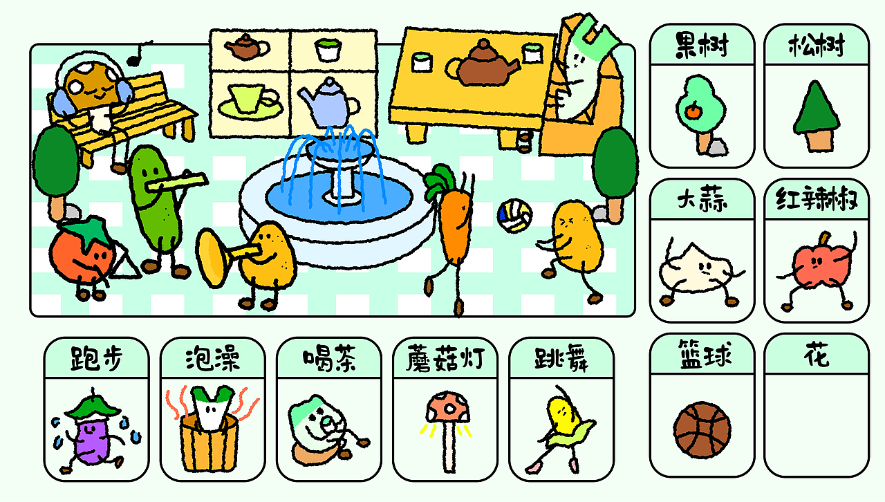 21天作品展示|蔬菜养生局+表情包+海报