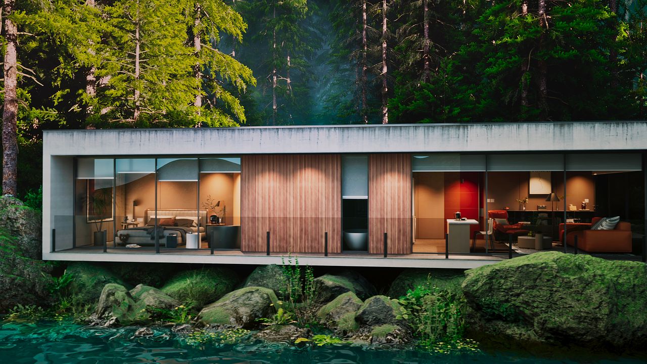 水边别墅UE5渲染作品（图ZMzgxMzA0OTI4） - 动画/影视 - 站酷设计师alanmax原创素材 - 站酷ZCOOL