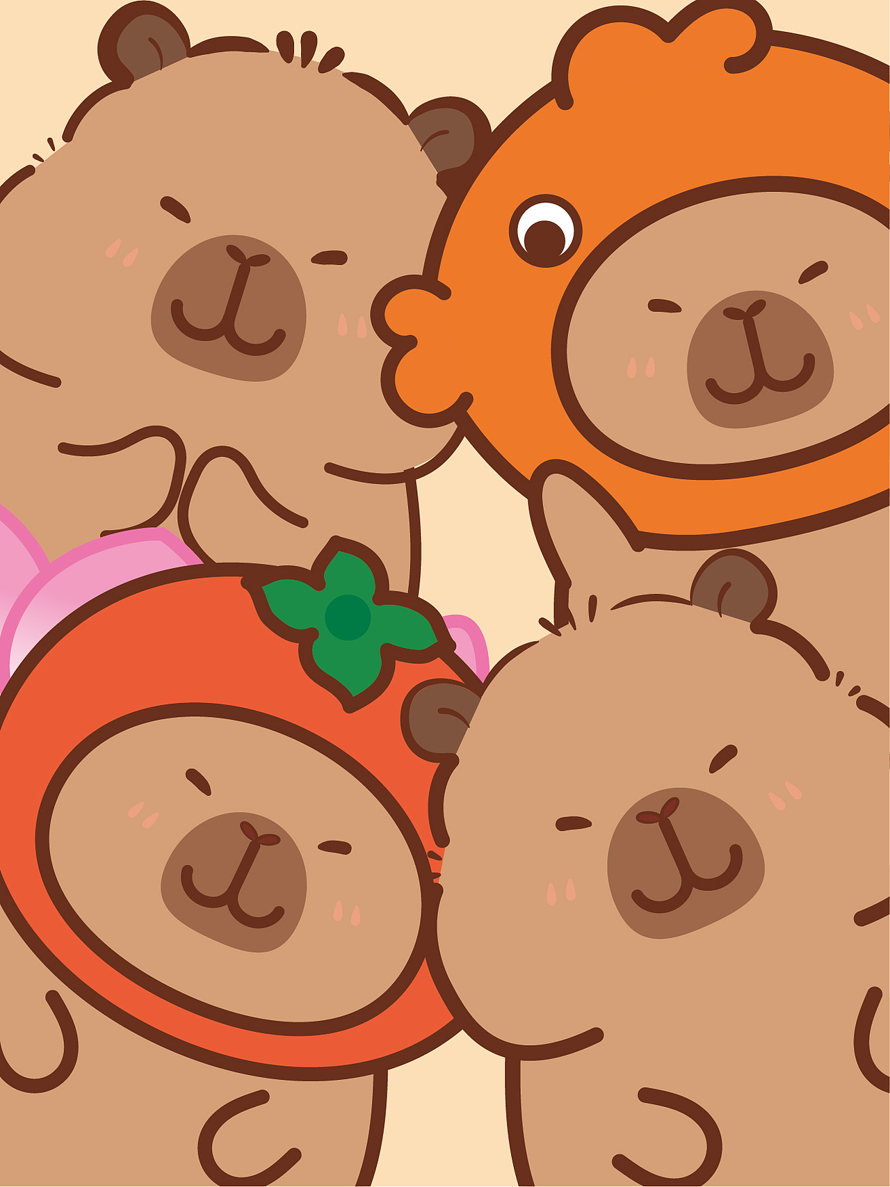 卡皮巴拉好看的图片插画设计