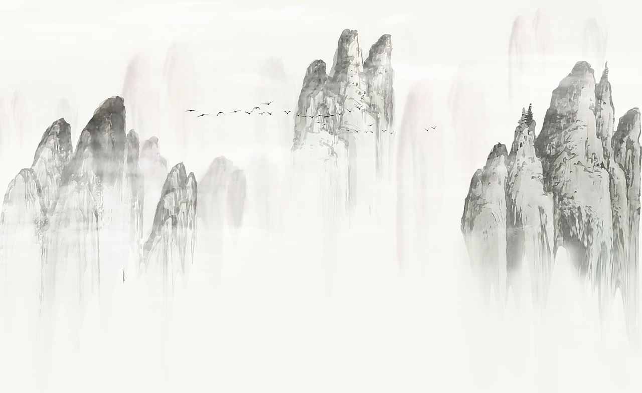 新中式-意境山水(卷帘)