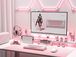 IQUNIX 磁轴 EZ63粉白 平面摄影