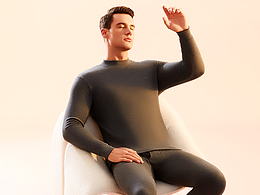 模特拍摄 | 人像摄影 & 电商男士保暖内衣内裤商业摄影