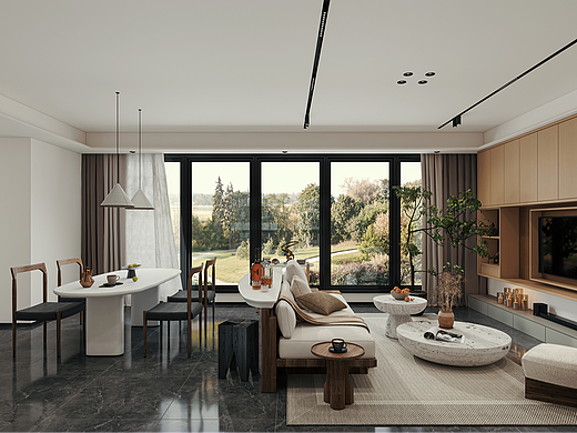 近期渲染丨村野大平层