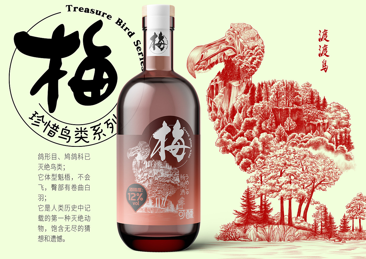 《珍稀鸟类》主题系列水果酒包装设计（图ZMzgxMzkxOTE2） - 包装 - 站酷设计师照妖镜设计原创素材 - 站酷ZCOOL