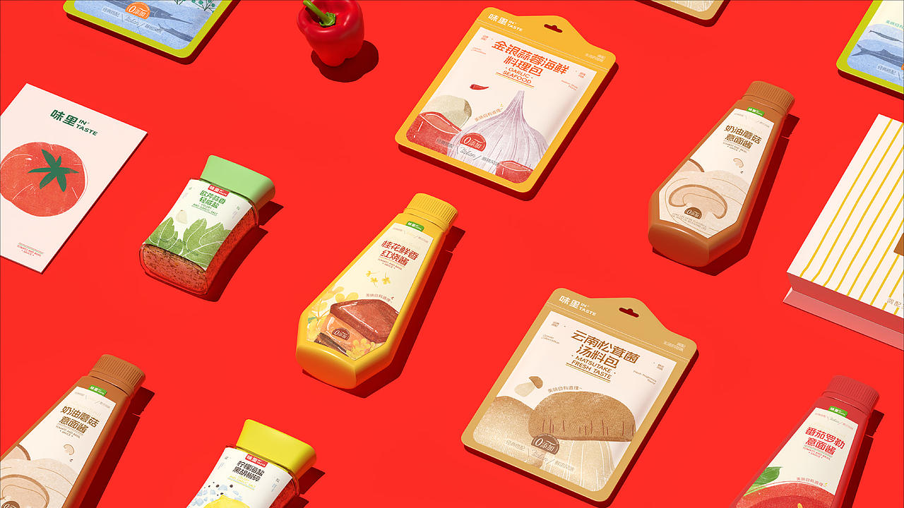 【味里】调味酱料品牌设计/vi/包装/插画（图ZMzgxMzk1MTg4） - 品牌 - 站酷设计师BUFF品牌设计原创素材 - 站酷ZCOOL