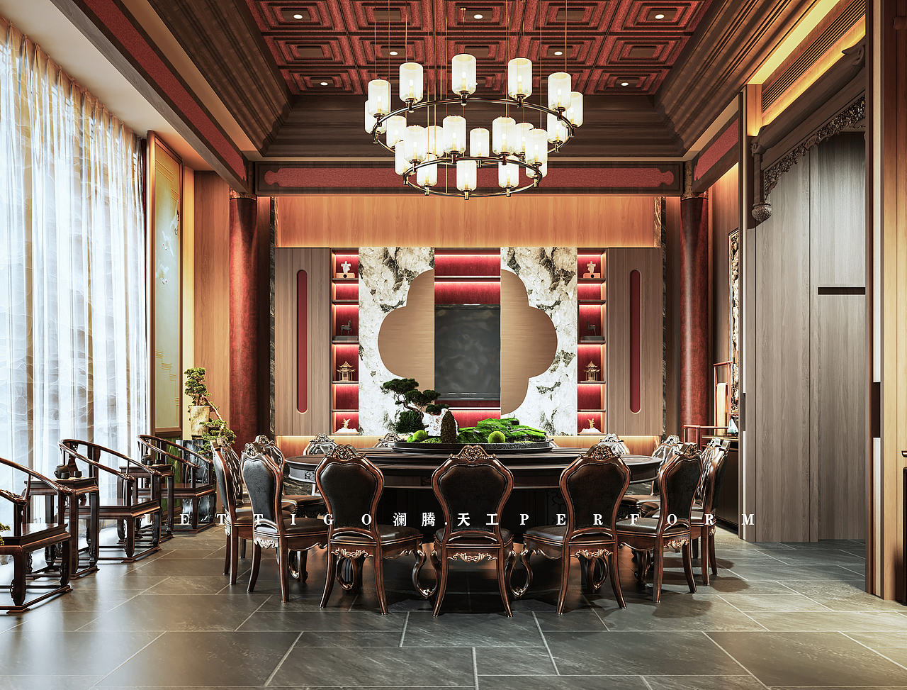 中式会所-包间篇（图ZMzgxMzk3MDg0） - 酒店餐饮设计 - 站酷设计师澜腾天工W原创素材 - 站酷ZCOOL