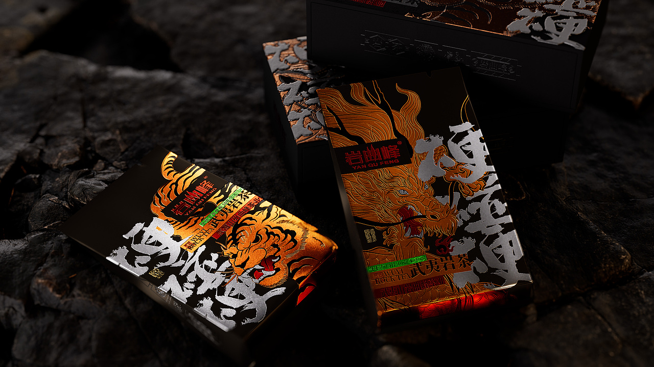 岩骨花香，硬碰硬的较量｜茶饮包装设计（图ZMzgxNDI3NzA4） - 包装 - 站酷设计师不拘一格包装设计原创素材 - 站酷ZCOOL