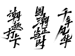 欢乐谷国潮文化节|商业系列手写字体设计