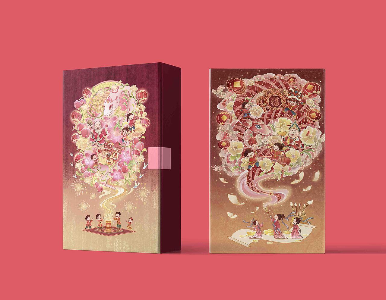 2025蛇年新春系列插画