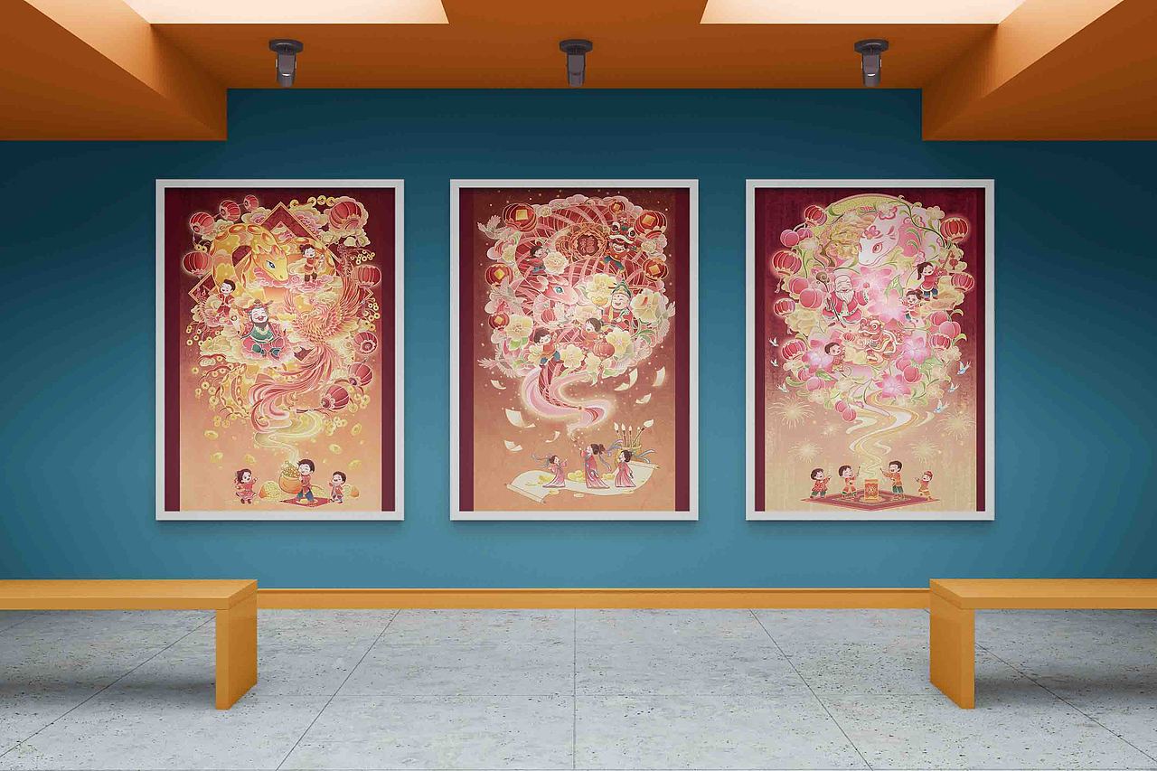 2025蛇年新春系列插画（图ZMzgxNDc0MzQw） - 商业插画 - 站酷设计师standing巅峰原创素材 - 站酷ZCOOL
