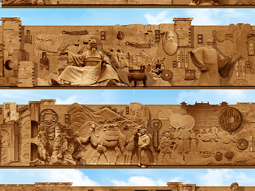 浮雕设计‖浮雕壁画 重庆财经学院浮雕设计提案