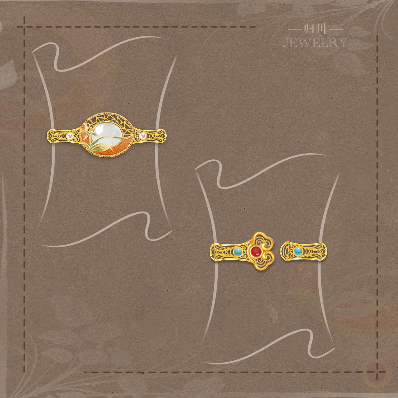 《太虚灯》黄金首饰套系设计（图ZMzgxNTIzNDky） - 首饰设计 - 站酷设计师归川原创素材 - 站酷ZCOOL