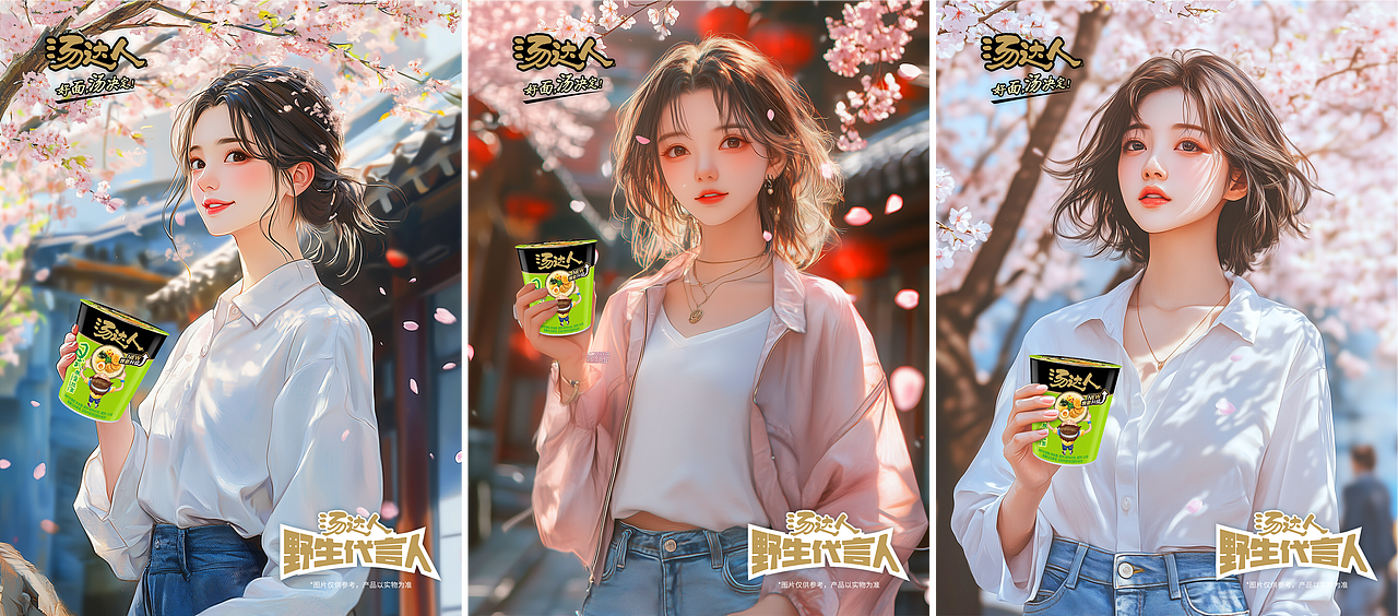 AI辅助商业设计 | 美图✖统一汤达人野生代言人作品