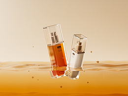 护肤品C4D产品动态动画 redshift渲染