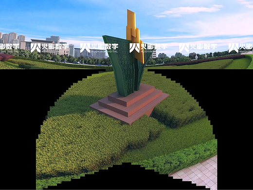武汉火影数字案例出品|黄石科技城U幕投影内容制作
