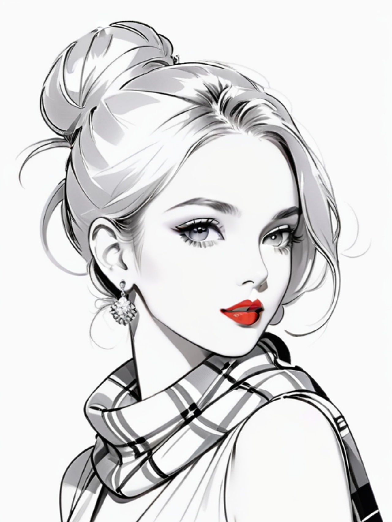 钢笔淡彩手绘时尚模特（图ZMzgxNTY2Njg4） - AI作品 - 站酷设计师积巧原创素材 - 站酷ZCOOL