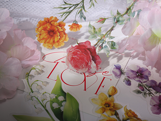 《花蔓纤枝》系列长枝花卉PET贴纸