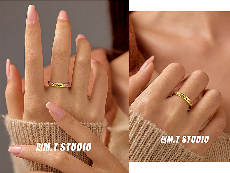 珠宝饰品戒指拍摄 手摸饰品戒指拍照 小众饰品模特拍摄