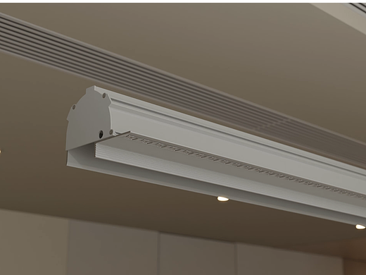 一款灯带的型材安装效果动画