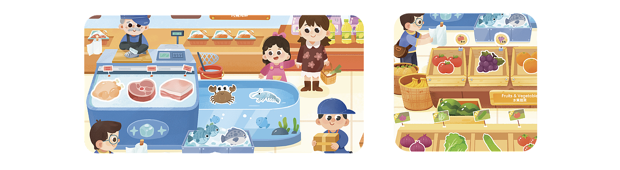 科普类贴纸书---超级市场（图ZMzgxNjE5OTEy） - 儿童插画 - 站酷设计师舀稀粥原创素材 - 站酷ZCOOL