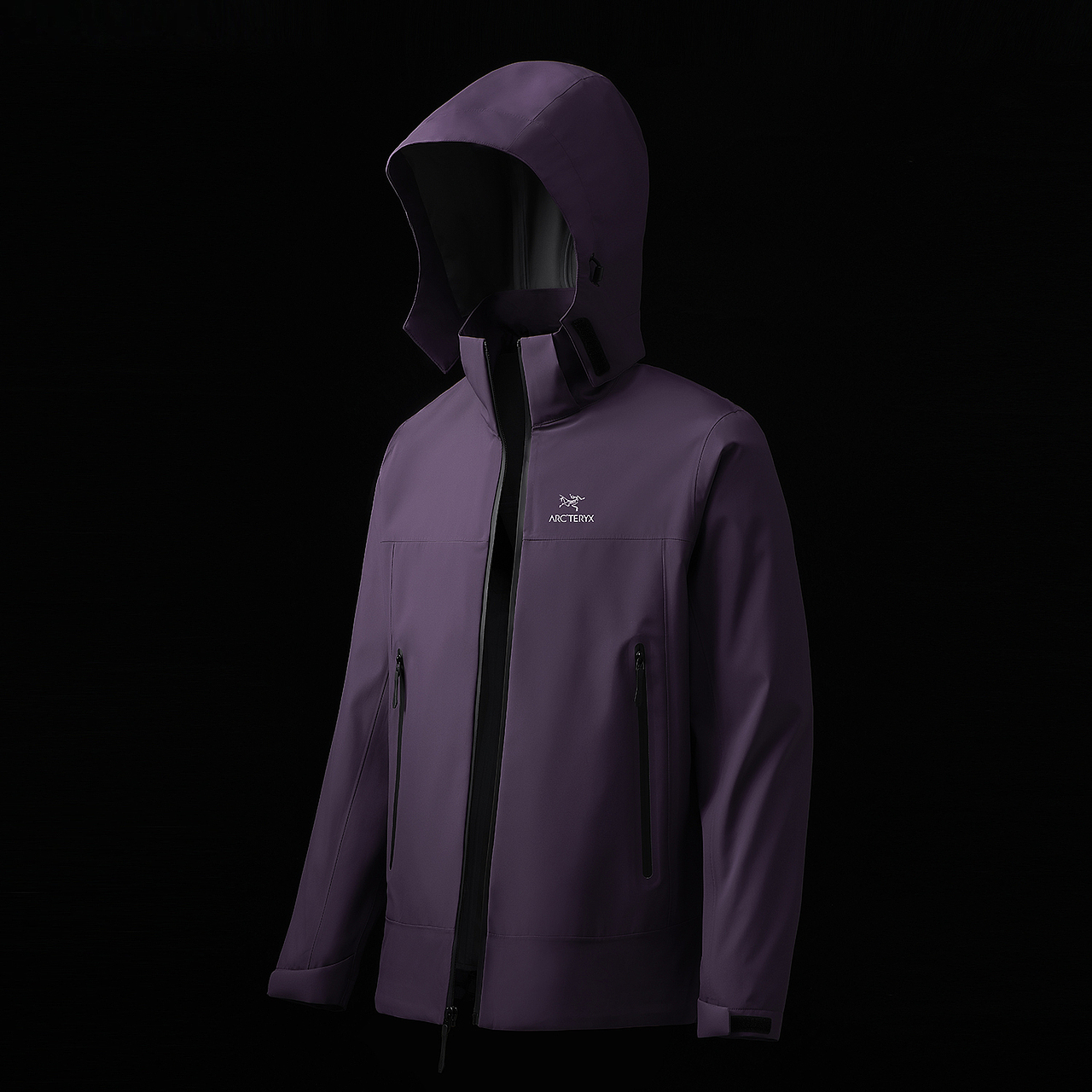 硬壳防水冲锋衣服装平铺挂拍静物产品摄影镂空立体图