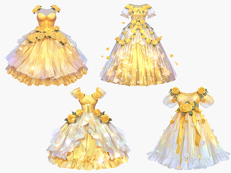玫瑰的故事-裙子设计