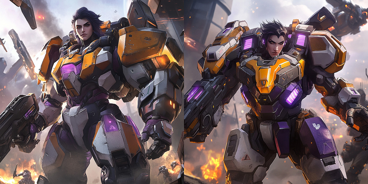 科幻机甲风-天启风暴美宣AI原画