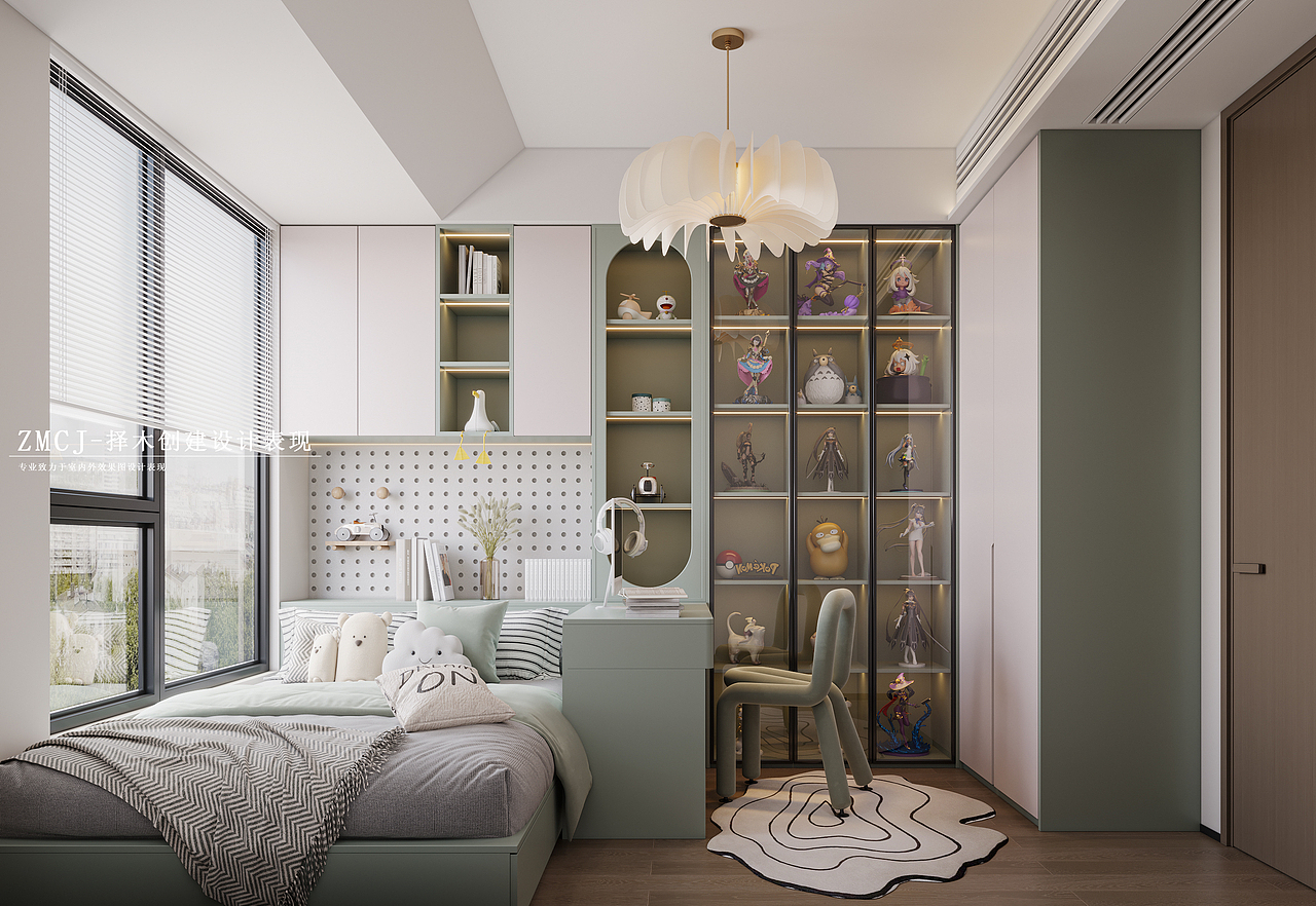 儿童房案例—择木创建新晨效果图