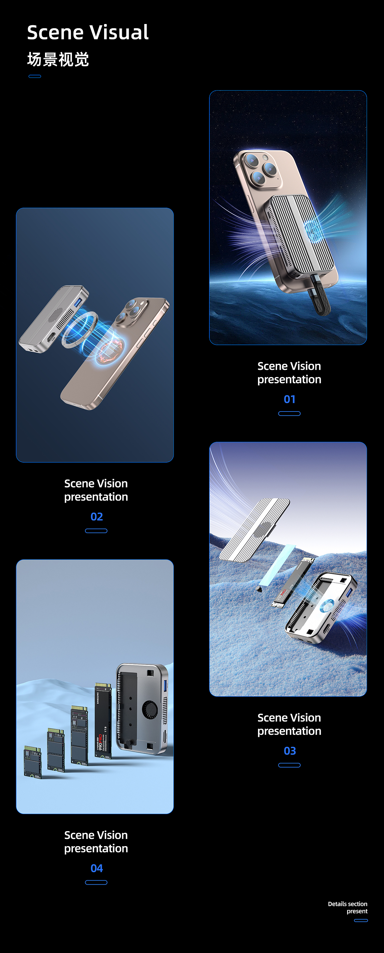 AIGC助力-磁吸硬盘盒-详情页设计