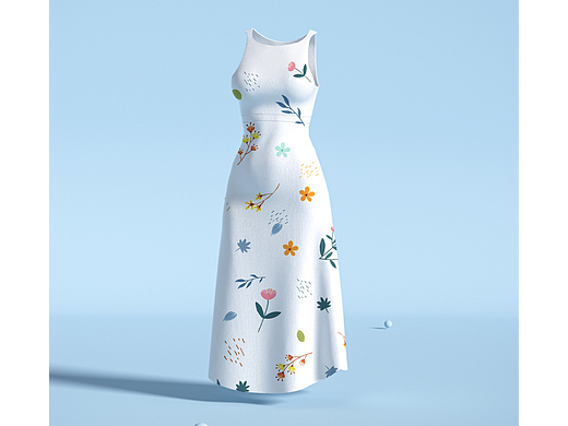 光影质感简约3D立体服饰渲染
