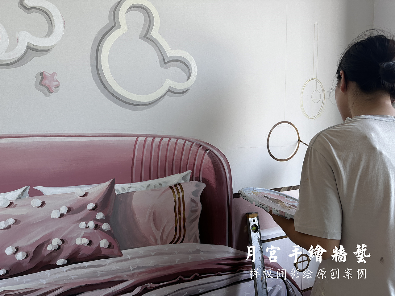安徽怀远清风明月项目样板间彩绘,逼真的艺术盛宴!(图ZMzgxNzQ0MTIw) - 绘画 - 站酷设计师郑州月宫手绘原创素材 - 站酷ZCOOL