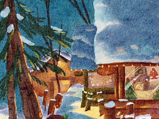 水彩场景