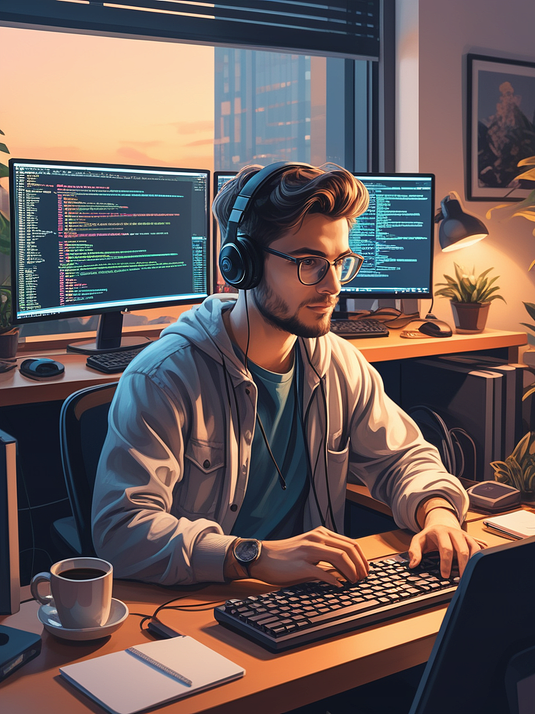 正在工作的程序员