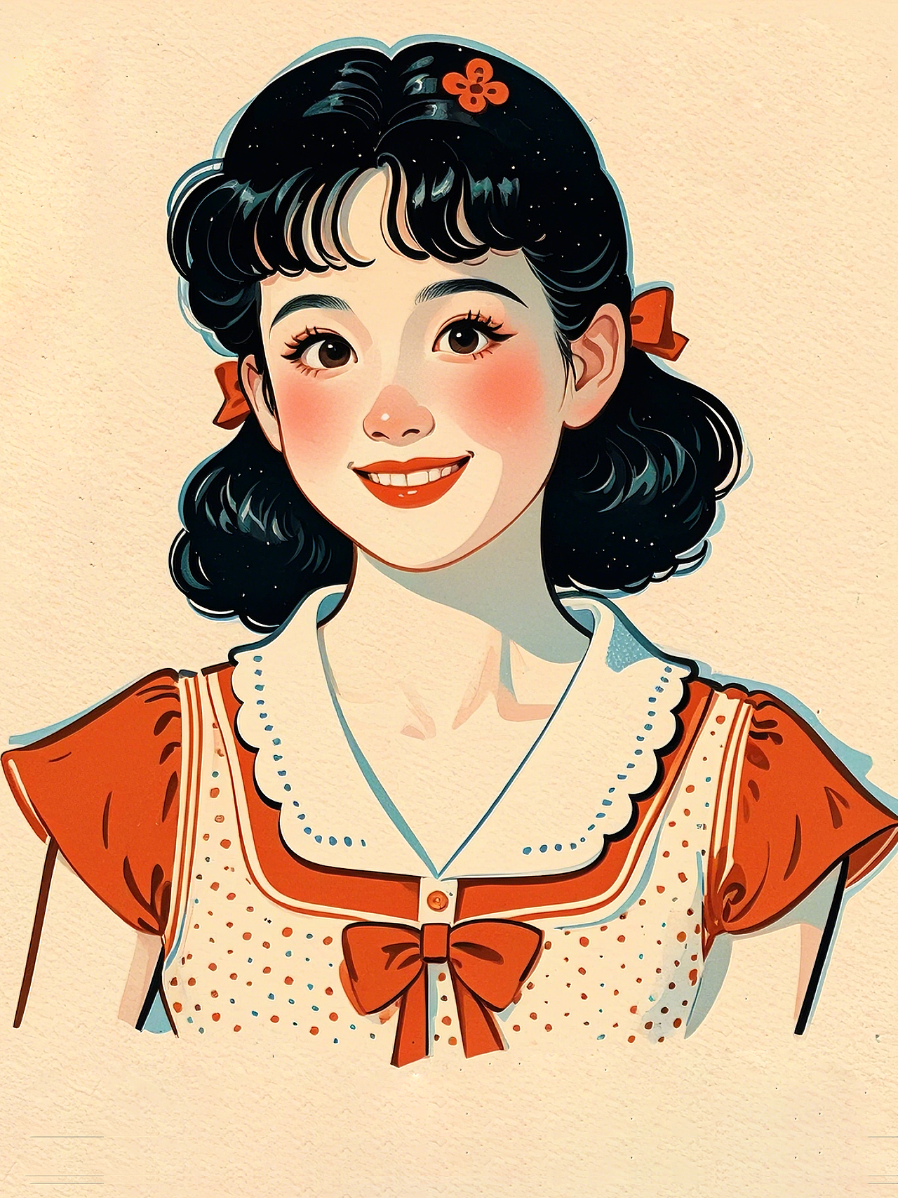 80年代复古女孩