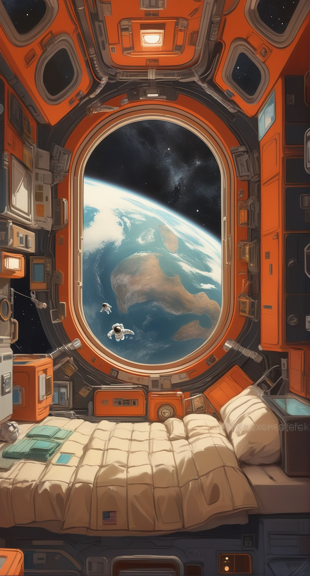 太空舱的宁静（图ZMzgxNzQ3NDIw） - AI作品 - 站酷设计师Z636200148原创素材 - 站酷ZCOOL