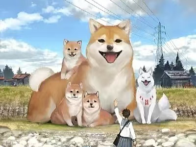 大狗一家