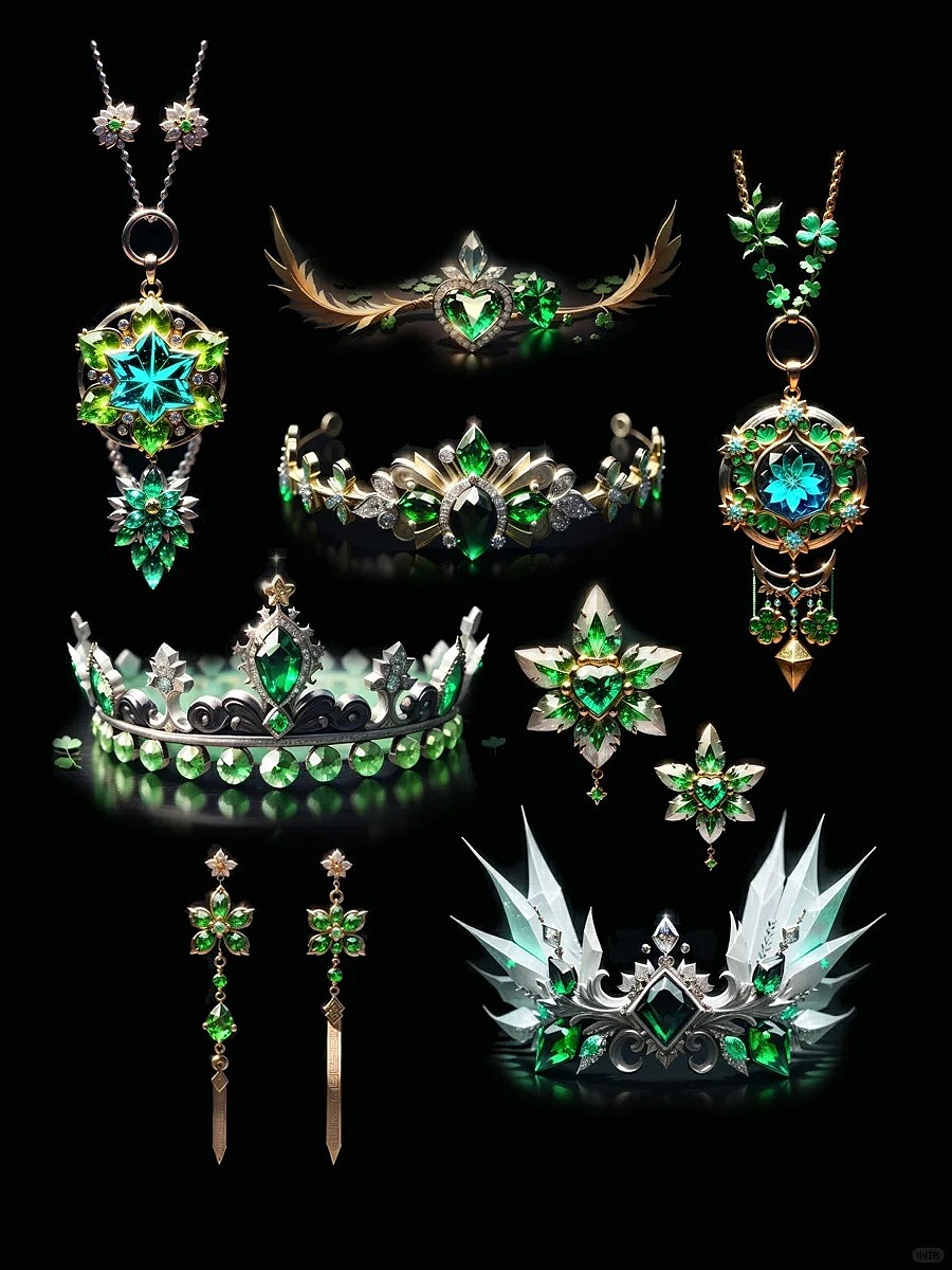 首饰设计-幸运草神（图ZMzgxNzUzNTgw） - 首饰设计 - 站酷设计师萌Y玲玲原创素材 - 站酷ZCOOL