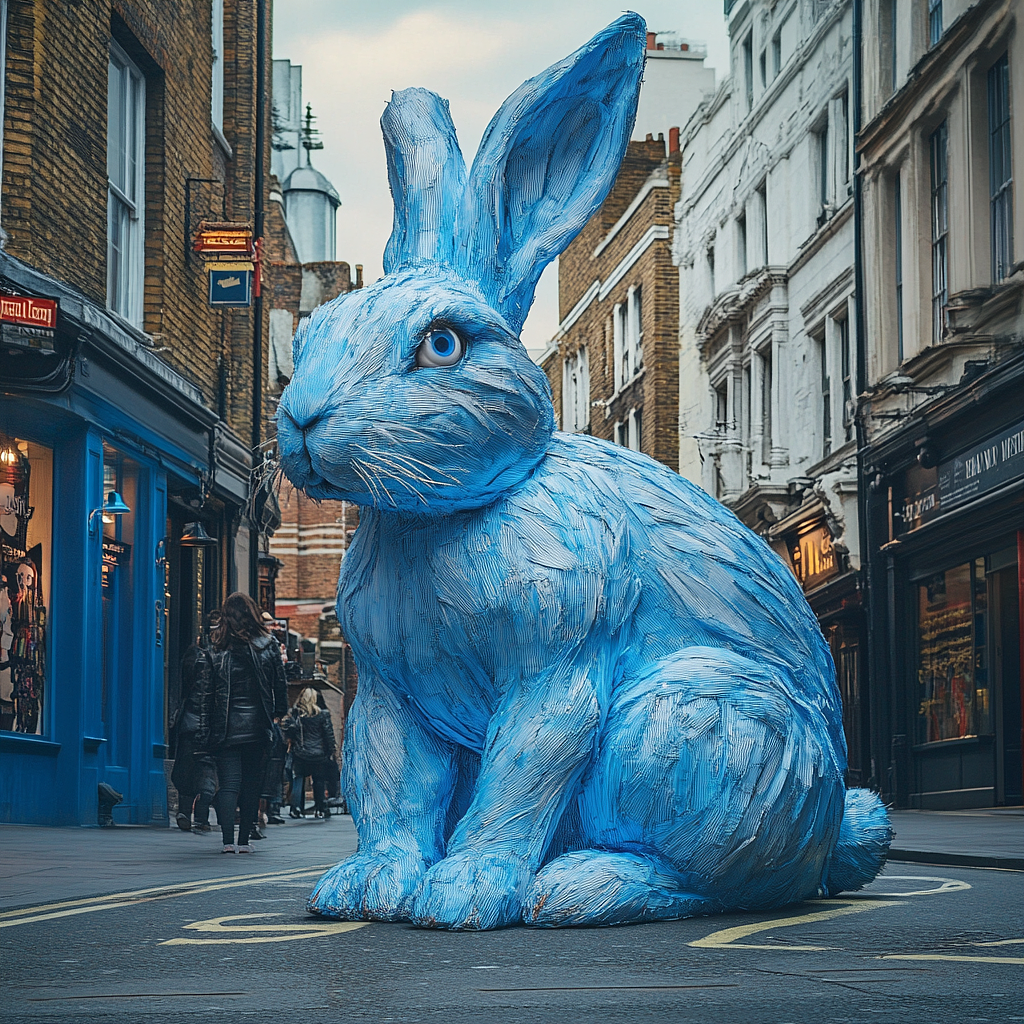 街道上的巨大动物雕塑