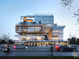 接建筑效果圖渲染后期