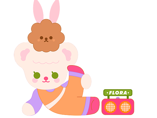 奇萌泰迪芙儿FLORA郊游主题盲盒平面设计稿