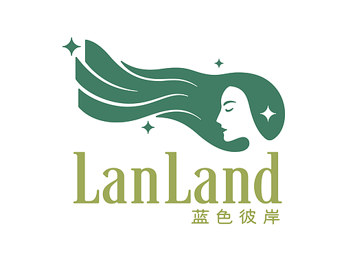 泸沽湖边,蓝色彼岸_酒店logo_客栈logo设计