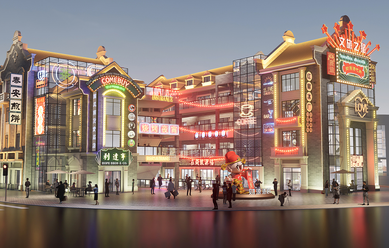 民国风商业街概念方案设计及表现 \/:rytx-x（图ZMzgxNzkyMjk2） - 文案/策划 - 站酷设计师若雅图像原创素材 - 站酷ZCOOL