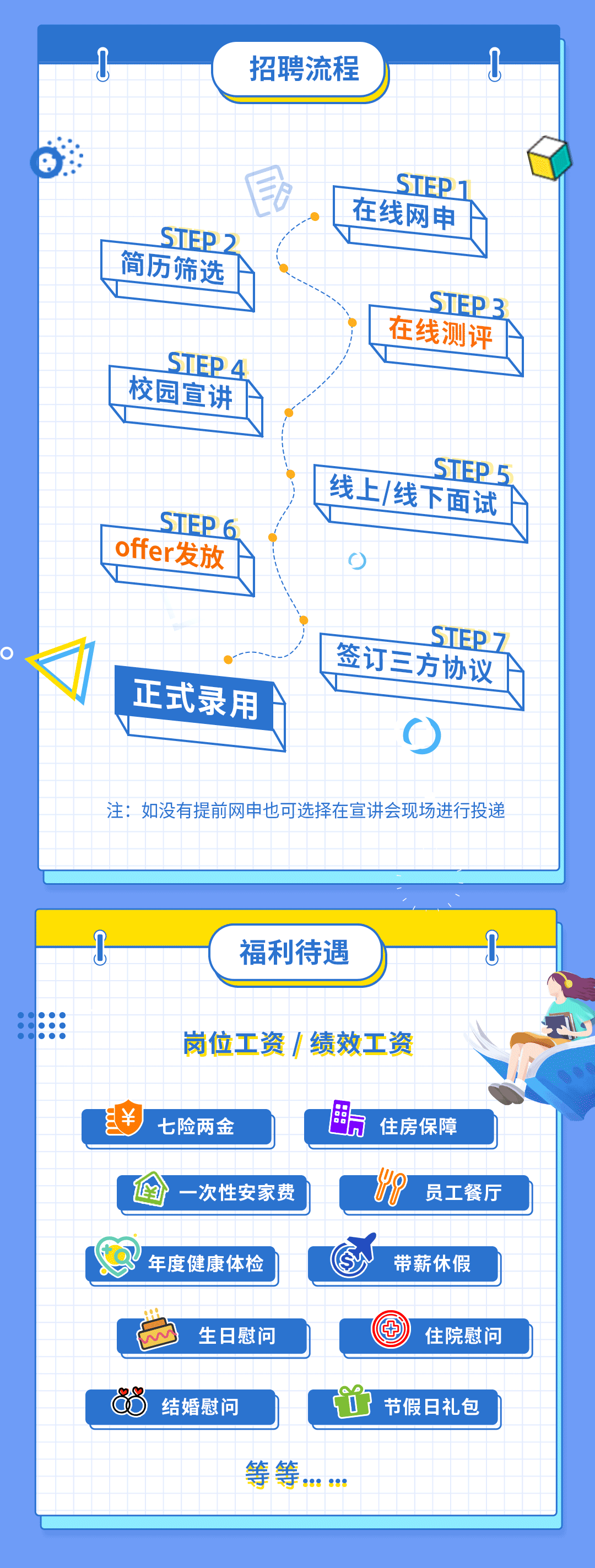 建筑工程校园人才招聘长图