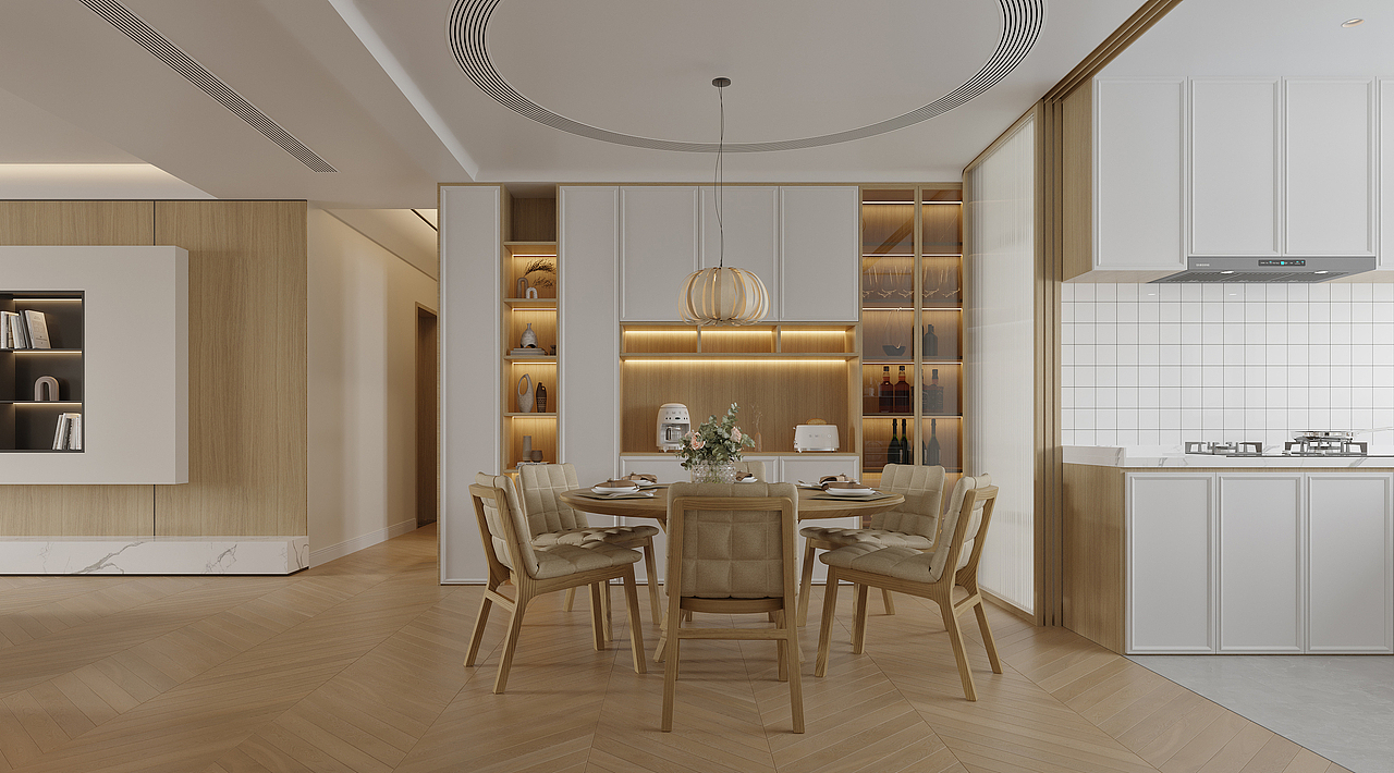 现代原木风的秩序感｜干净淡雅，温柔治愈（图ZMzgxODMyOTgw） - 家装设计 - 站酷设计师小米爱设计灬原创素材 - 站酷ZCOOL