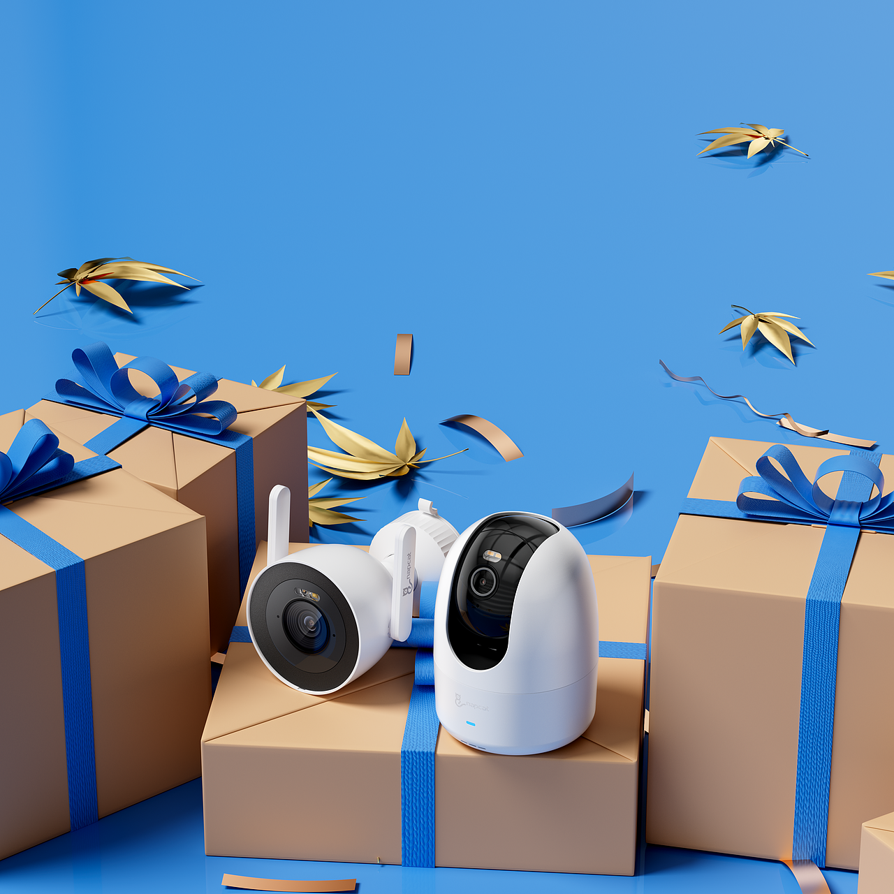 秋促大致就是纸盒加蓝色为主