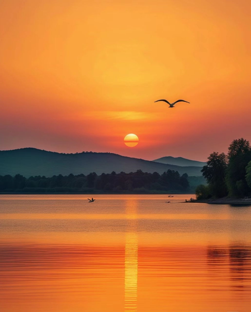 太阳将要从地平线出来的时刻