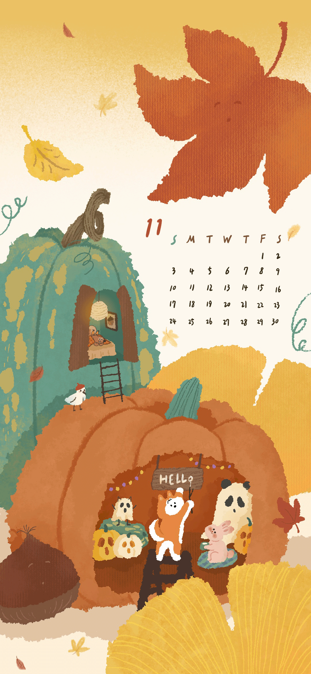 2024手绘壁纸合集（图ZMzgxODkyMTI0） - 商业插画 - 站酷设计师小猫头巾原创素材 - 站酷ZCOOL