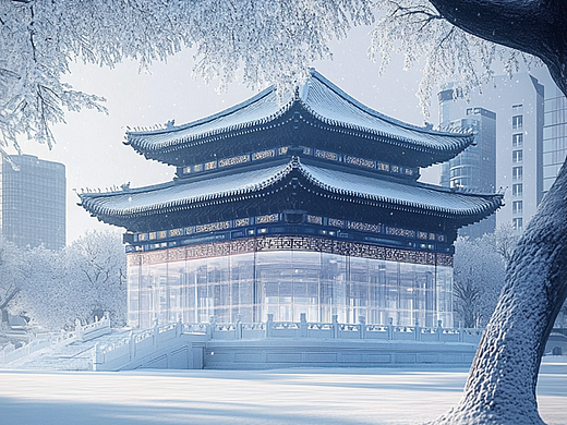 AI作品：中国人的冰雕节